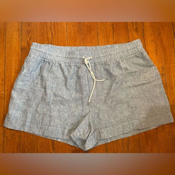 Athleta Cabo Linen 4in chambray color shorts women’s 26 NWOT - Picture 1 of 4
